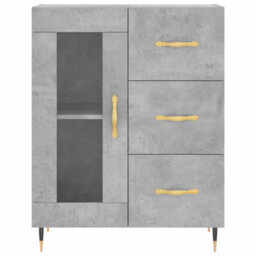 Berkfield Highboard Concrete Grey 69.5X34X180 Cm Engineered Wood - thumbnail 8
