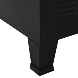 Berkfield Industrial Storage Chest Black 75X40X120 Cm Steel - thumbnail 6