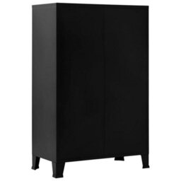 Berkfield Industrial Storage Chest Black 75X40X120 Cm Steel - thumbnail 4