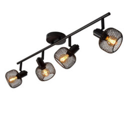 Lucide Maren Retro Ceiling Spotlight Bar - 4Xe14 - Black - thumbnail 7