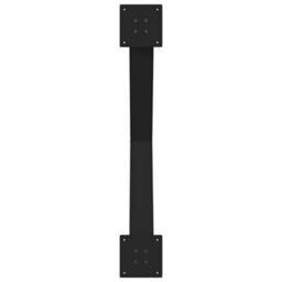 Berkfield Dining Table Legs X-Shaped 2 Pcs Black 90X(72-73) Cm Steel - thumbnail 7