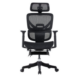 Living And Home Height Adjustable Swivel Black Mesh Fabric Office Chair With Casters - thumbnail 3