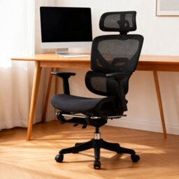 Living And Home Height Adjustable Swivel Black Mesh Fabric Office Chair With Casters