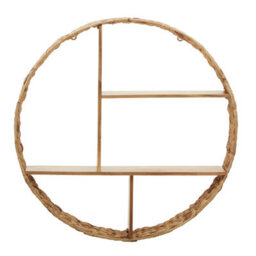 Orsina Functional Design Water Hyacinth Wall Shelf, Stylish Box Shelf, Durable Wall Storage For Livingroom - thumbnail 7