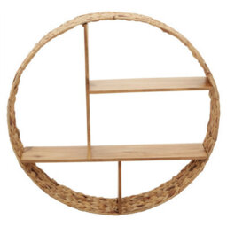 Orsina Functional Design Water Hyacinth Wall Shelf, Stylish Box Shelf, Durable Wall Storage For Livingroom - thumbnail 2