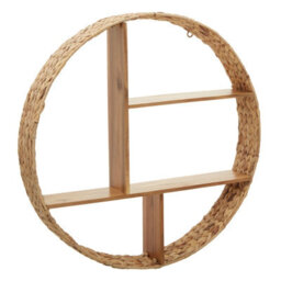Orsina Functional Design Water Hyacinth Wall Shelf, Stylish Box Shelf, Durable Wall Storage For Livingroom - thumbnail 4