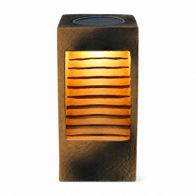 Gwsolar Solar Garden Lantern Ceramic Path Lamp, Warm White Led With Spare Light Head, Ip44 For Patio Walkway Yard Decking - image 1