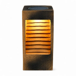 Gwsolar Solar Garden Lantern Ceramic Path Lamp, Warm White Led With Spare Light Head, Ip44 For Patio Walkway Yard Decking - thumbnail 1