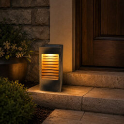 Gwsolar Solar Garden Lantern Ceramic Path Lamp, Warm White Led With Spare Light Head, Ip44 For Patio Walkway Yard Decking - thumbnail 5