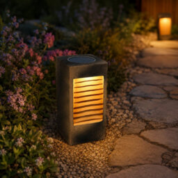 Gwsolar Solar Garden Lantern Ceramic Path Lamp, Warm White Led With Spare Light Head, Ip44 For Patio Walkway Yard Decking - thumbnail 3