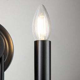 Luminosa Lighting Luminosa Capitol Hill 2 Light Candle Wall Lamp, Black - thumbnail 2