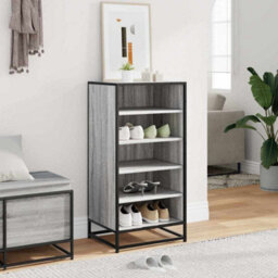 Berkfield Shoe Rack Grey Sonoma 48X38X97.5 Cm Engineered Wood - thumbnail 3