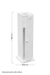 Orsina Toilet Paper Holder Cabinet,compact Bathroom Storage For Toilet Paper,modern White Wooden Tissue Cabinet - thumbnail 6