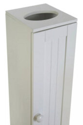 Orsina Toilet Paper Holder Cabinet,compact Bathroom Storage For Toilet Paper,modern White Wooden Tissue Cabinet - thumbnail 2