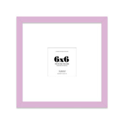 "6X6"" Lilac Picture Frame - 6X6"" Square Frame With 3X3"" Mount For 6X6""/3X3"" Pictures Moderrn Style Thin Edge, 1 Pack" - thumbnail 1