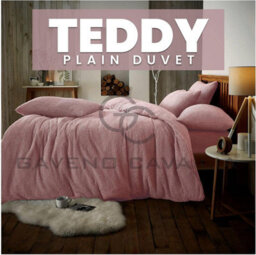 Gc Gaveno Cavailia Teddy Bear Fleece Super King Pink Duvet Set With Matching Pillowcase Fluffy Warm & Cosy Super Soft Bedding Set - thumbnail 5