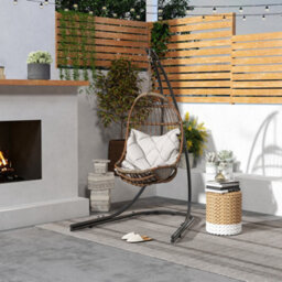Matteo Heavy-Duty Black Metal Hammock Chair Stand - Extra Large Base, 150Kg Capacity For Indoor & Outdoor Swing Chairs - thumbnail 8