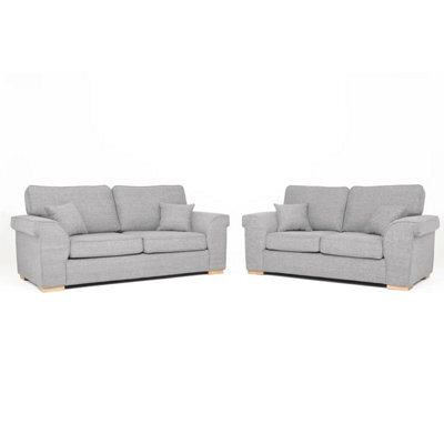 Hugo Silver 3+2 Sofa Set (Full Back) - image 1