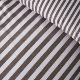 Catherine Lansfield Epping Textured Stripe Reversible Single Duvet Cover Set With Pillowcase Chocolate - thumbnail 4