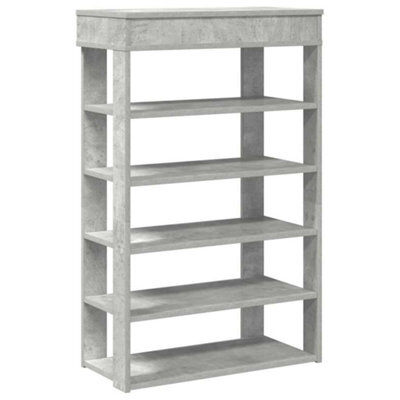 Berkfield Elegant Shoe Rack Concrete Grey 60X30X98 Cm Engineered Wood - image 1