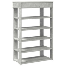 Berkfield Elegant Shoe Rack Concrete Grey 60X30X98 Cm Engineered Wood - thumbnail 1