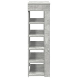 Berkfield Elegant Shoe Rack Concrete Grey 60X30X98 Cm Engineered Wood - thumbnail 5
