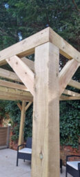 "NLC(DRIFFIELD)LIMITED Nlc Wooden Box Pergola 3M X 2.4M (9'10"" X 7'10"") With Tanalised Timber" - thumbnail 3
