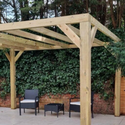 "NLC(DRIFFIELD)LIMITED Nlc Wooden Box Pergola 3M X 2.4M (9'10"" X 7'10"") With Tanalised Timber" - thumbnail 5