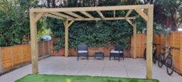 "NLC(DRIFFIELD)LIMITED Nlc Wooden Box Pergola 3M X 2.4M (9'10"" X 7'10"") With Tanalised Timber" - thumbnail 1