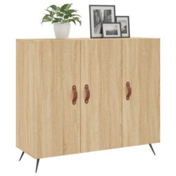 Berkfield Sideboard Sonoma Oak 90X34X80 Cm Engineered Wood - thumbnail 3