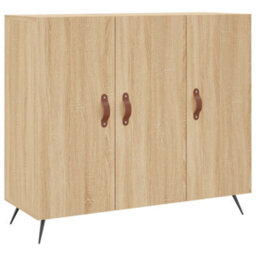 Berkfield Sideboard Sonoma Oak 90X34X80 Cm Engineered Wood - thumbnail 2