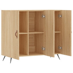 Berkfield Sideboard Sonoma Oak 90X34X80 Cm Engineered Wood - thumbnail 5