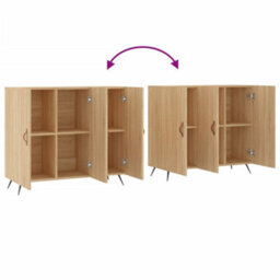 Berkfield Sideboard Sonoma Oak 90X34X80 Cm Engineered Wood - thumbnail 9