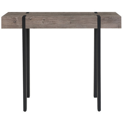 Beliani Urban Loft Console Table, Dark Brown Mdf Top, Black Hairpin Legs, 100 X 40 X 81 Cm - image 1