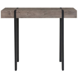 Beliani Urban Loft Console Table, Dark Brown Mdf Top, Black Hairpin Legs, 100 X 40 X 81 Cm - thumbnail 1