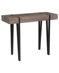 Beliani Urban Loft Console Table, Dark Brown Mdf Top, Black Hairpin Legs, 100 X 40 X 81 Cm - thumbnail 3