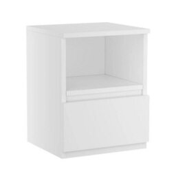 1 Drawer Wooden Nightstand White Bedside Table With Drawer Sofa End Table Bedroom Cabinet - thumbnail 5