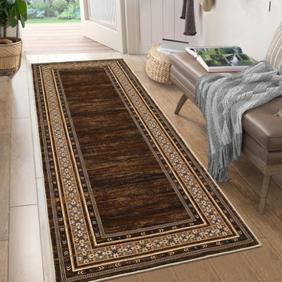 London Boutique Machine Washable Area Rug, Pearl Velvet Polyester Low Pile Non Shedding Collapsible Floor Mat, 120 X 170Cm - image 1