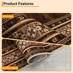 London Boutique Machine Washable Area Rug, Pearl Velvet Polyester Low Pile Non Shedding Collapsible Floor Mat, 120 X 170Cm - thumbnail 6