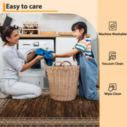London Boutique Machine Washable Area Rug, Pearl Velvet Polyester Low Pile Non Shedding Collapsible Floor Mat, 120 X 170Cm - thumbnail 3
