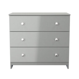 Portland 3 Drawer Chest Of Drawers In Uniform Grey & Dusk Grey (Ready Assembled) - thumbnail 2