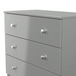 Portland 3 Drawer Chest Of Drawers In Uniform Grey & Dusk Grey (Ready Assembled) - thumbnail 5