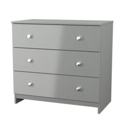 Portland 3 Drawer Chest Of Drawers In Uniform Grey & Dusk Grey (Ready Assembled) - thumbnail 4