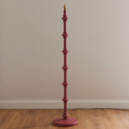 Luminosa Lighting Luminosa Carnaby Satin Pink Clay Paint Floor Lamp With Cotswold Green Fabric Zigzag Shade 35Cm B22 - thumbnail 4