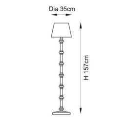 Luminosa Lighting Luminosa Carnaby Satin Pink Clay Paint Floor Lamp With Cotswold Green Fabric Zigzag Shade 35Cm B22 - thumbnail 8