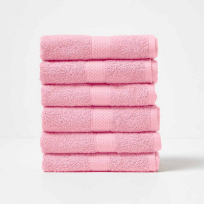 Homescapes Turkish Cotton Pink Hand Towel - image 1