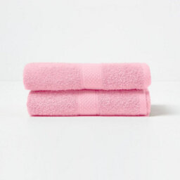 Homescapes Turkish Cotton Pink Hand Towel - thumbnail 3