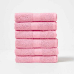 Homescapes Turkish Cotton Pink Hand Towel - thumbnail 1