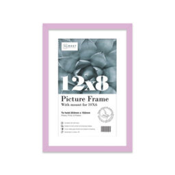 "12X8"" Lilac Frame With Mount For 10X6"" Pictures 20mm Slim Edge Portrait And Landscape Display With Wall Hooks And Kickstand" - thumbnail 1