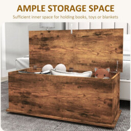Wyld Haus Nomo Malu Rustic Brown Storage Trunk With Flip-Top Lid And Safety Hinges, 113L, 100W X 40D X 40Hcm - thumbnail 5